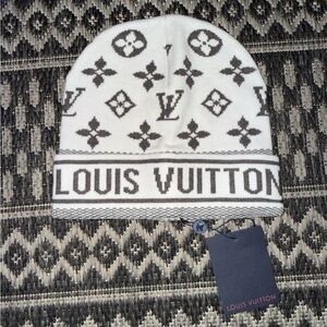 Louis Vuitton Monogram Beanie in Cream and Brown